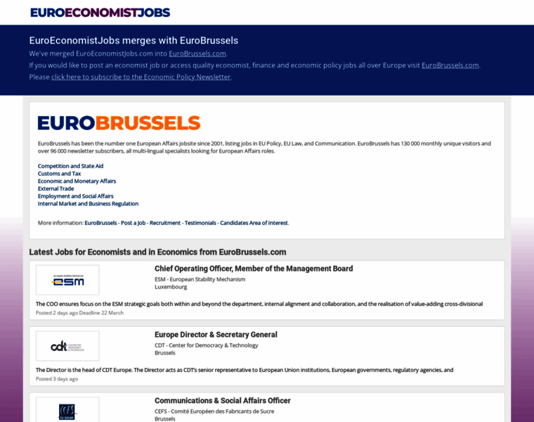 Euroeconomistjobs.com thumbnail