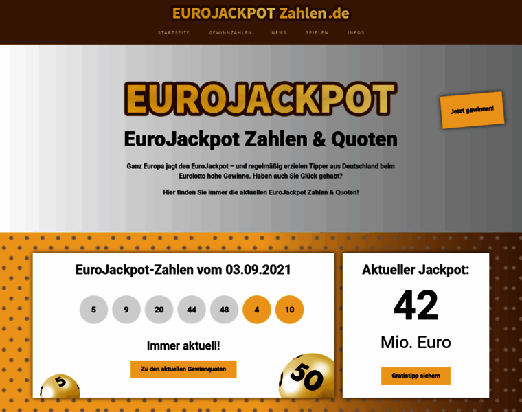 Eurojackpotzahlen.de thumbnail