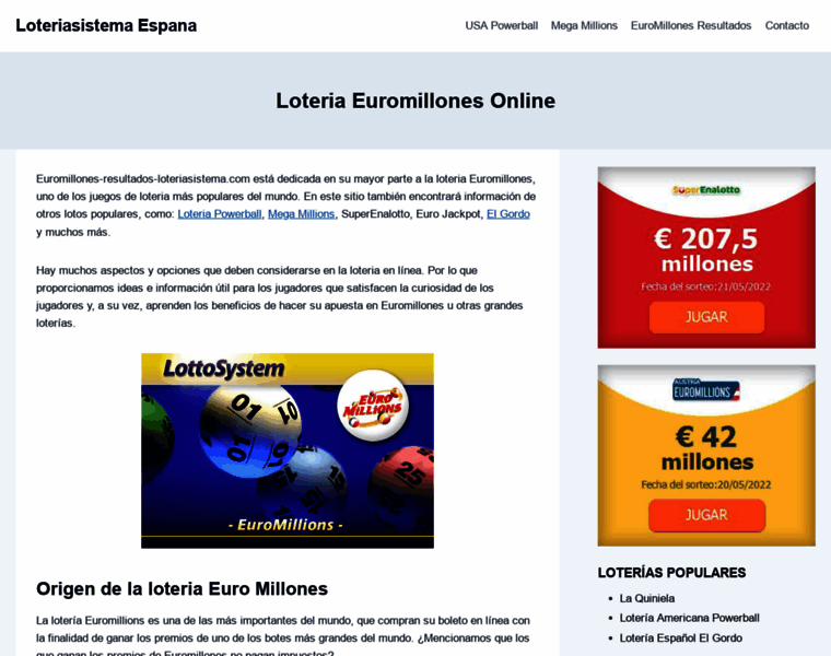 Euromillones-resultados-loteriasistema.com thumbnail