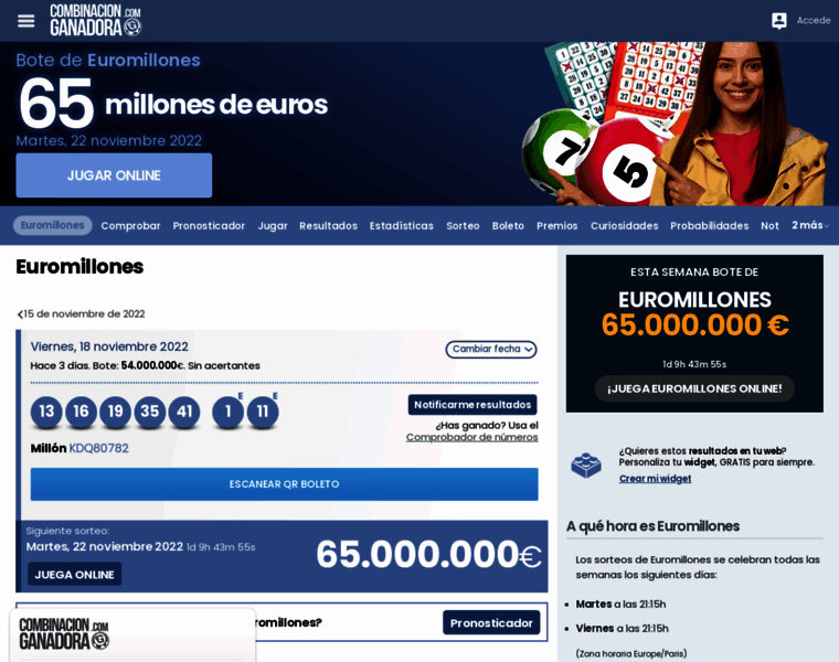 Euromillones.combinacionganadora.com thumbnail