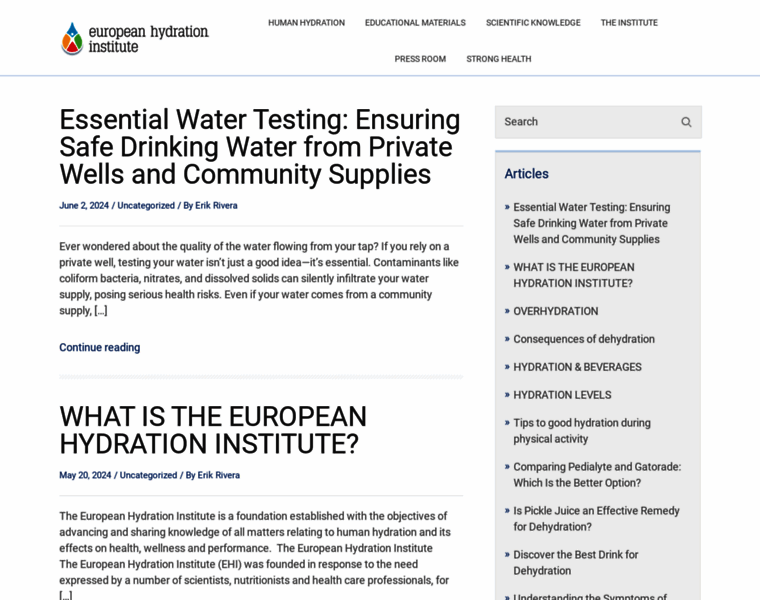 Europeanhydrationinstitute.org thumbnail