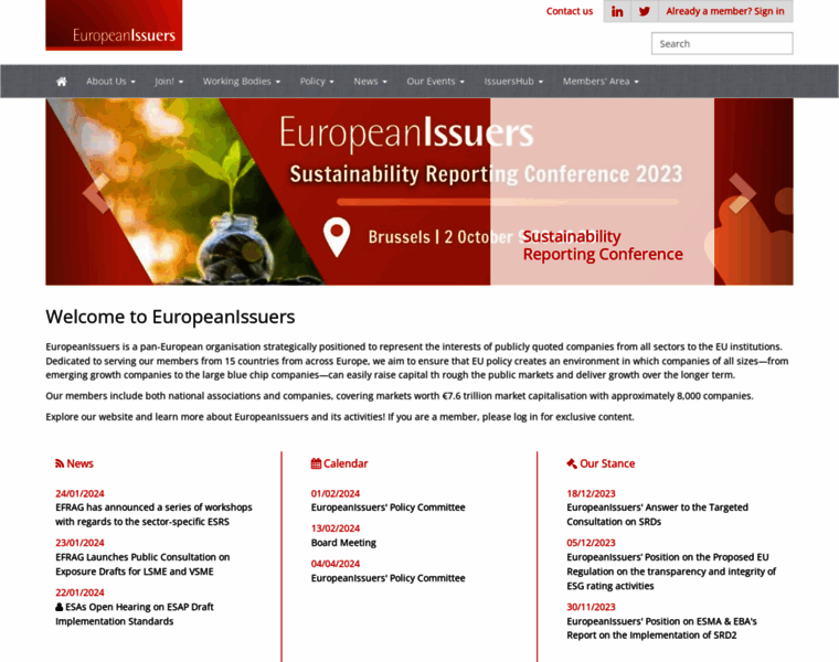 Europeanissuers.eu thumbnail