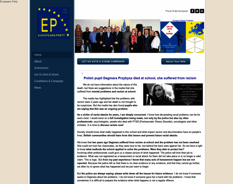 Europeansparty.org thumbnail