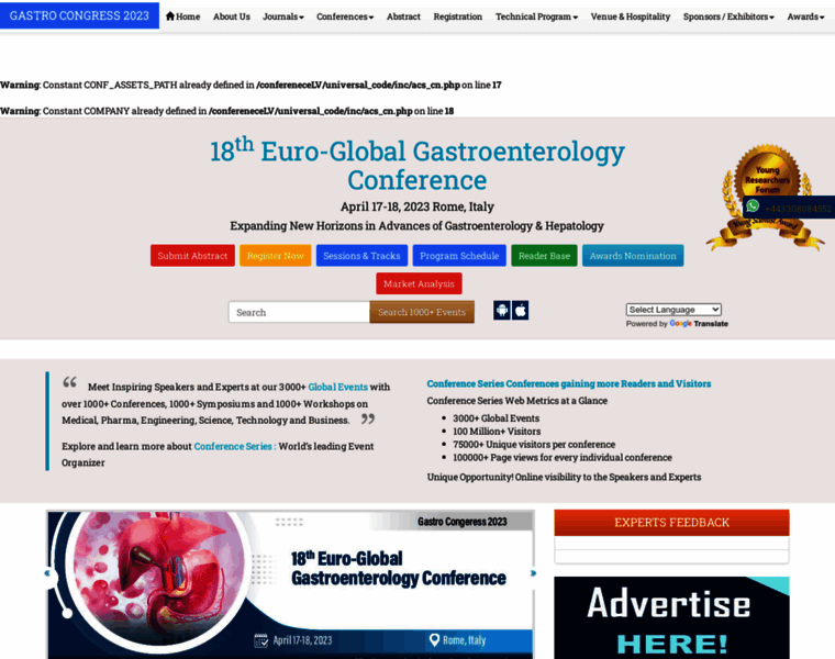 Europegastroenterology.gastroconferences.com thumbnail