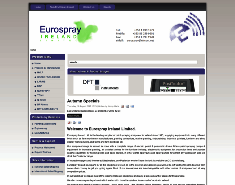 Eurosprayireland.com thumbnail