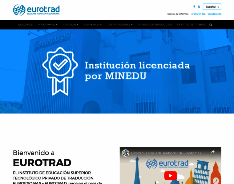 Eurotrad.edu.pe thumbnail