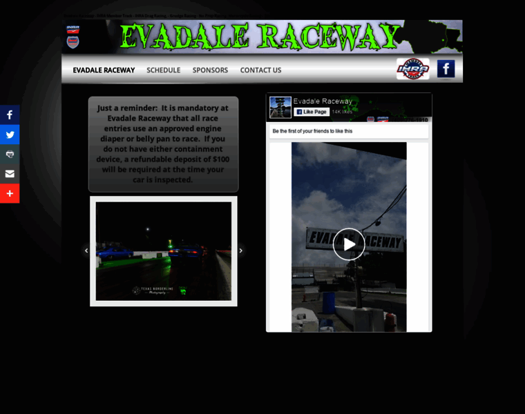 Evadaleraceway.com thumbnail