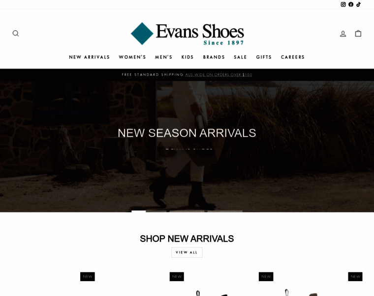 Evansshoes.com.au thumbnail