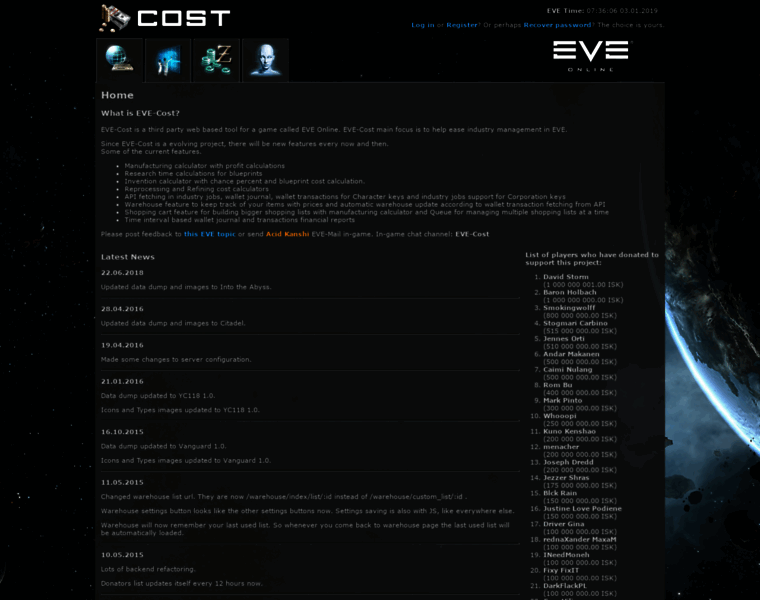 Eve-cost.eu thumbnail