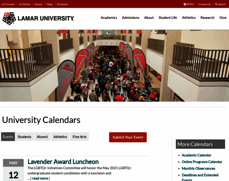 Events.lamar.edu thumbnail
