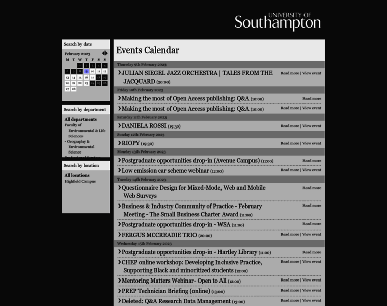 Events.southampton.ac.uk thumbnail