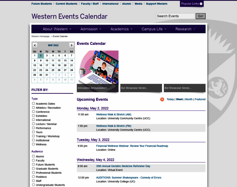Events.westernu.ca thumbnail