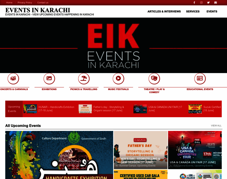 Eventsinkarachi.com thumbnail