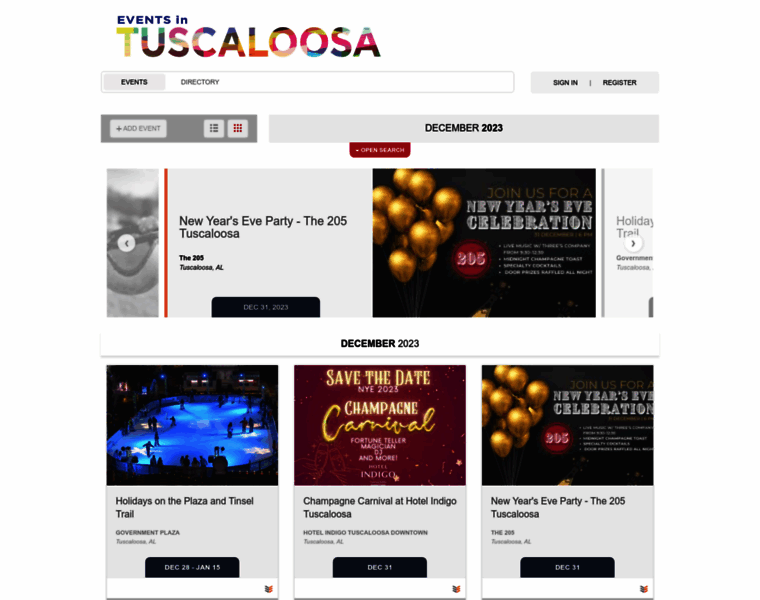 Eventsintuscaloosa.com thumbnail