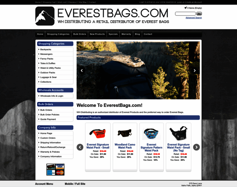 Everestbags.com thumbnail
