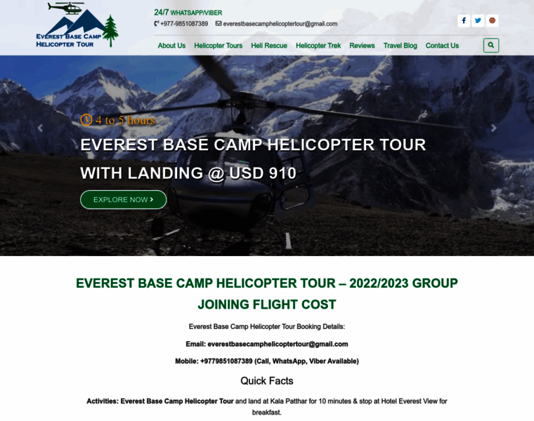 Everestbasecamphelicoptertour.com thumbnail