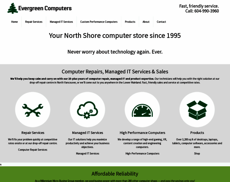 Evergreencomputers.ca thumbnail