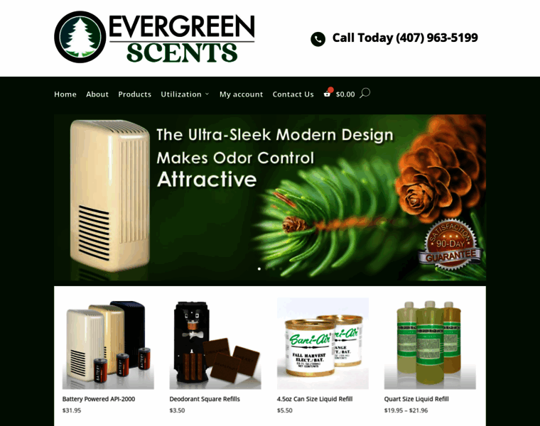 Evergreenscents.com thumbnail