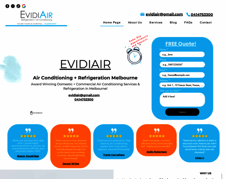 Evidiair.com.au thumbnail