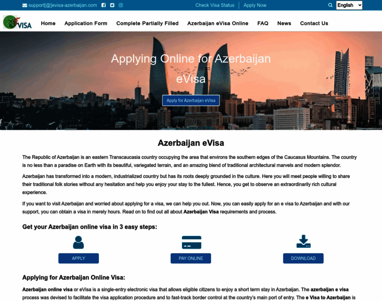 Evisa-azerbaijan.com thumbnail