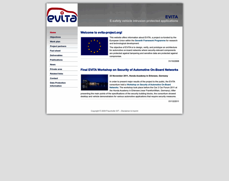 Evita-project.org thumbnail