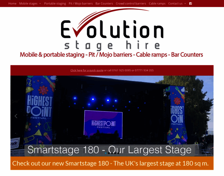 Evolutionstagehire.co.uk thumbnail