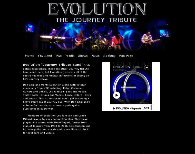 Evolutiontheband.com thumbnail