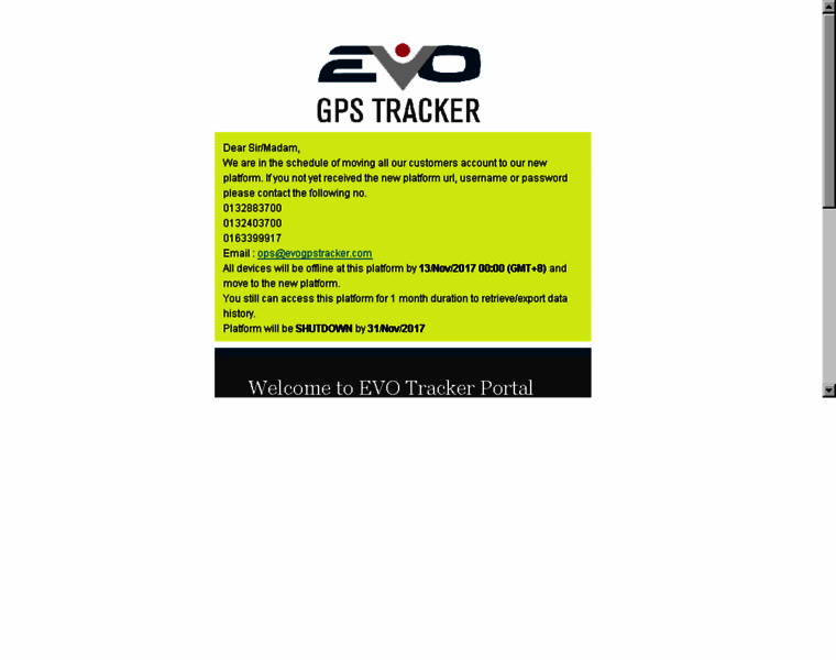 Evotrackergps.com thumbnail