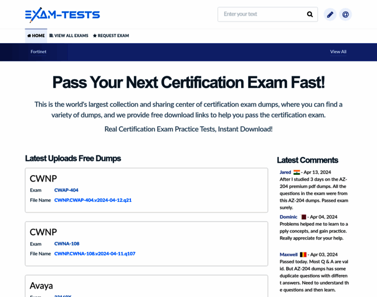Exam-tests.com thumbnail