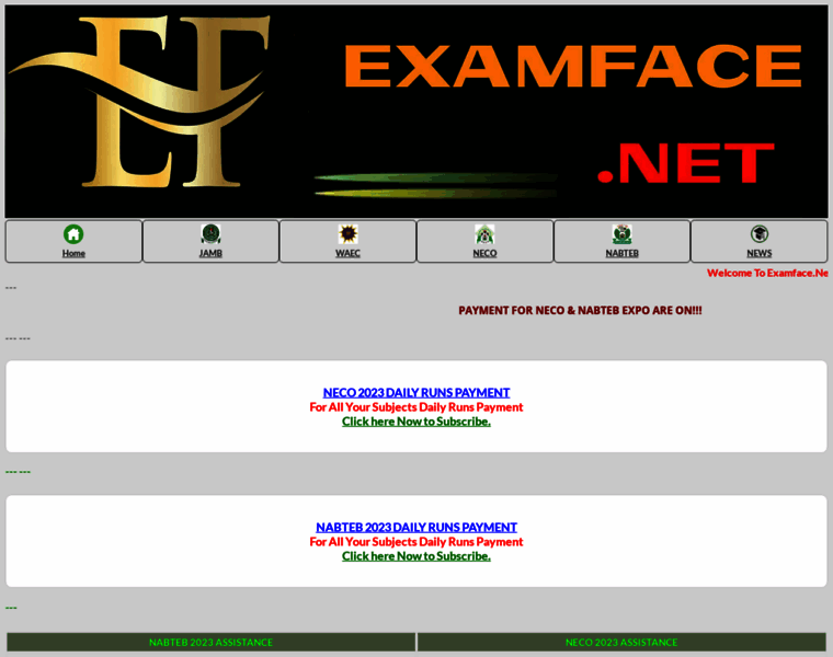 Examface.net thumbnail