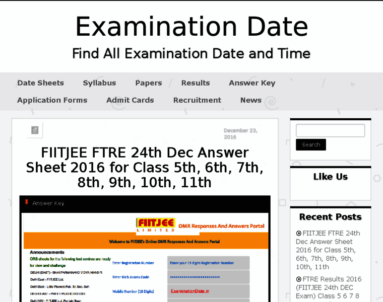Examinationdate.in thumbnail Examinationdate.in thumbnail
