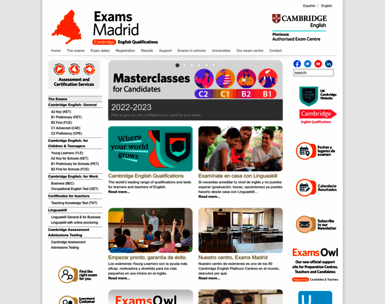 Exams-madrid.com thumbnail