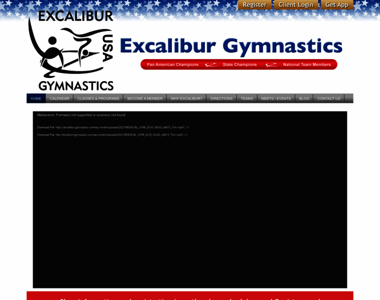 Excalibur-gymnastics.com thumbnail