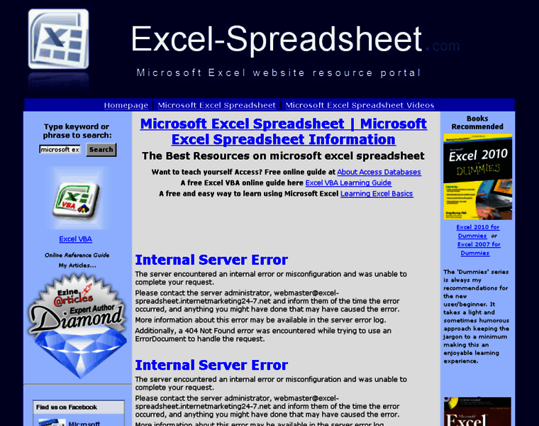 Excel-spreadsheet.com thumbnail