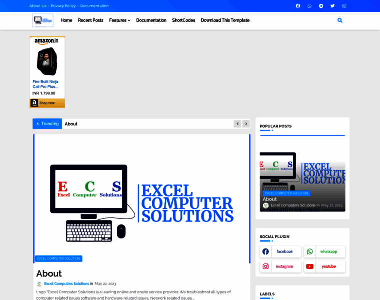 Excelcomputers.co.in thumbnail