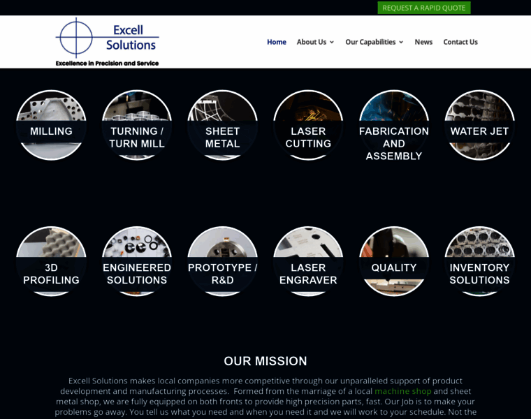 excellsol.com at WI. Excellence in Manufacturing, Precision and Service ...