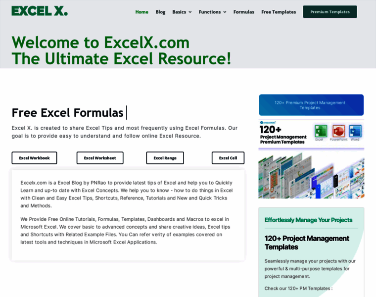 Excelx.com thumbnail