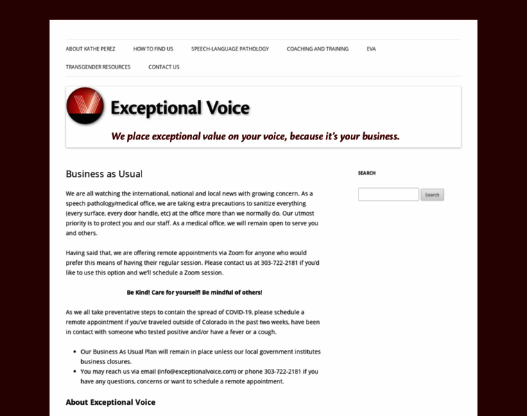 Exceptionalvoice.com thumbnail