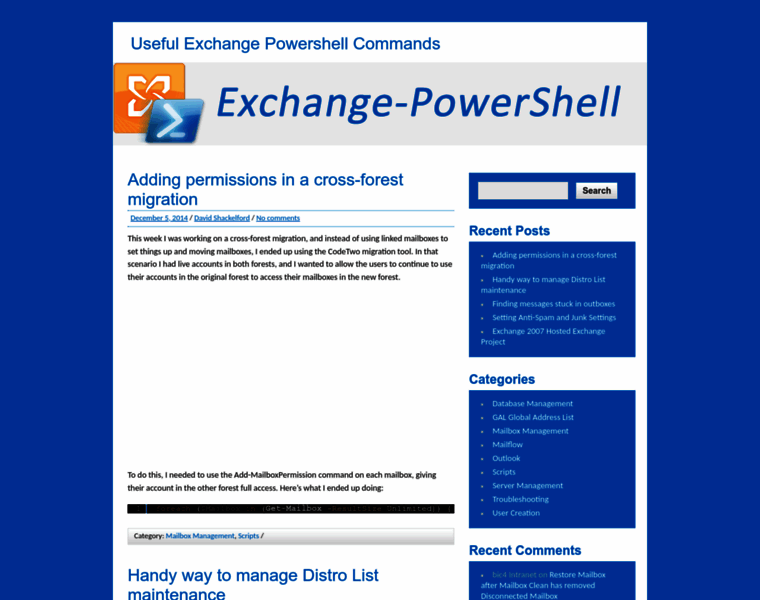 Exchange-powershell.com thumbnail