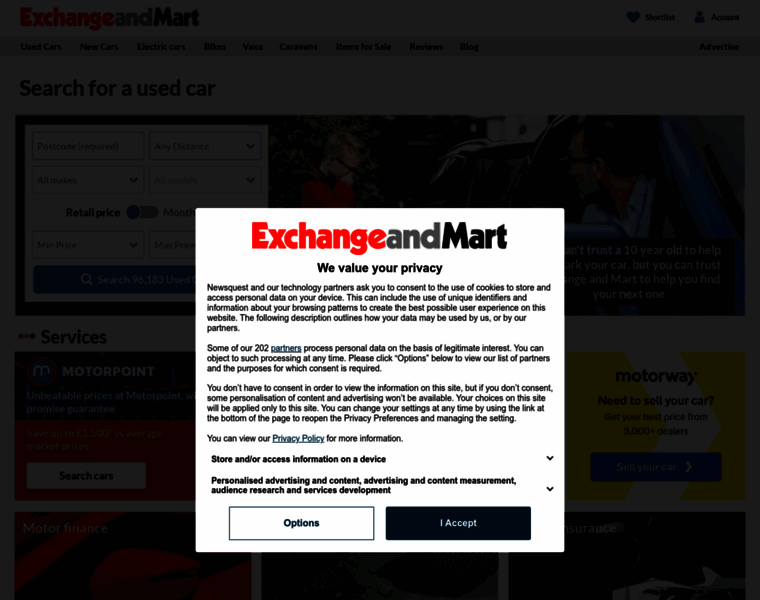 Exchangeandmart.co.uk thumbnail