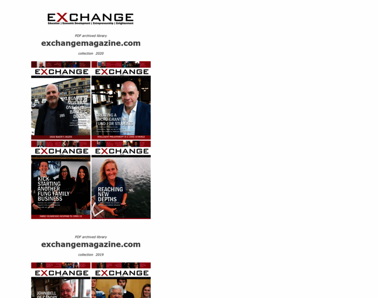 Exchangemagazine.com thumbnail