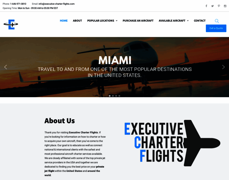 Executive-charter-flights.com thumbnail