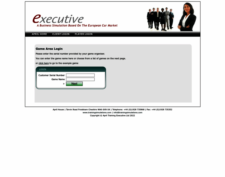 Executive.trainingsimulations.co.uk thumbnail