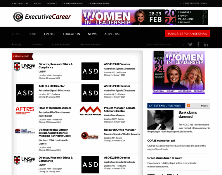 Executivecareer.net.au thumbnail