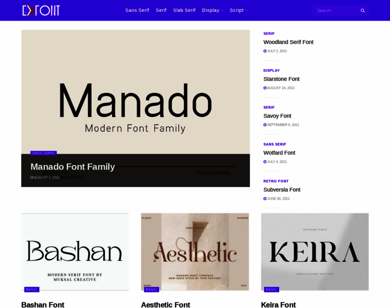 Exfont.com thumbnail