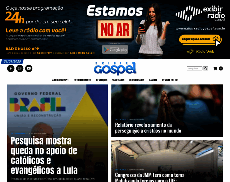 Exibirgospel.com.br thumbnail