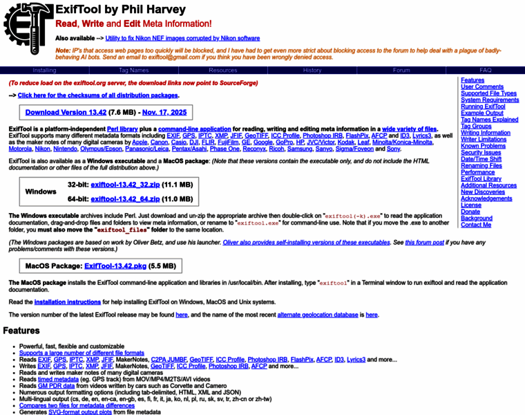 Exiftool.org thumbnail