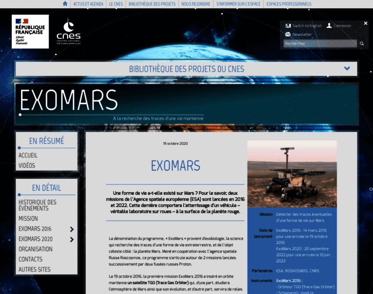Exomars.cnes.fr thumbnail