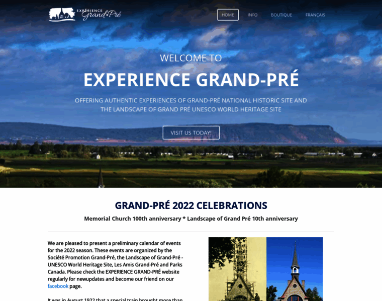 Experiencegrandpre.ca thumbnail