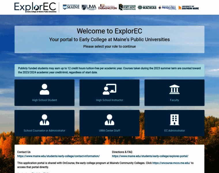 Explorec.maine.edu thumbnail